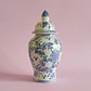 Jarrón de porcelana europeo tipo ginger jar - Miniatura 1
