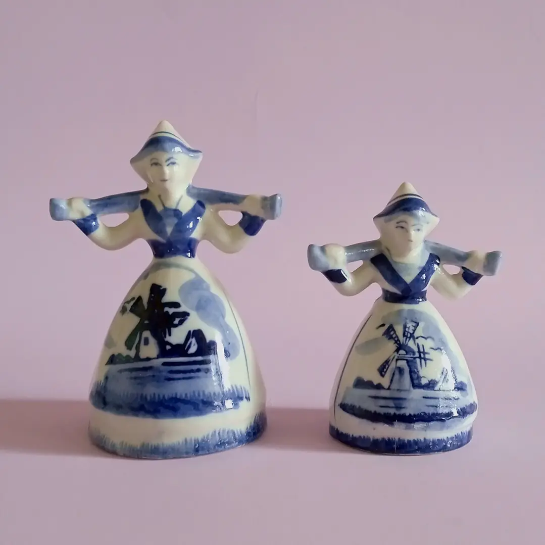 Set de 3 figuras vintage holandesas estilo Delft 5