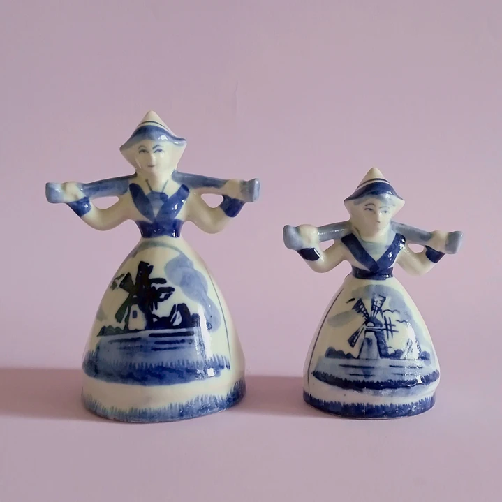 Set de 3 figuras vintage holandesas estilo Delft 5