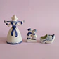 Set de 3 figuras vintage holandesas estilo Delft - Miniatura 3
