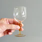 Par de pequeñas copas de cristal soplado europeo vintage • color champagne - Miniatura 2