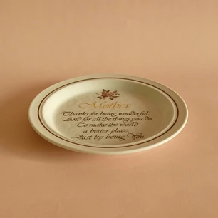 Plato decorativo inglés con poema 