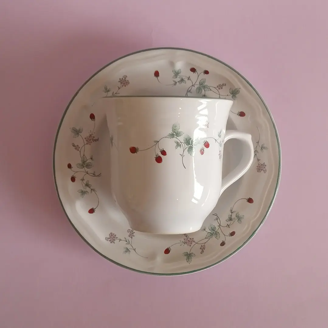 Juego de 4 dúos de té vintage Summer Fruit  2
