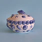 Caja de porcelana redonda con decoración marina en relieve - Miniatura 3