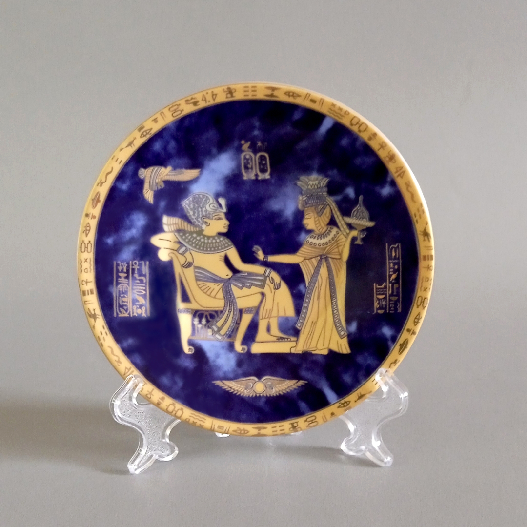 Platito decorativo de porcelana estilo Egipto antiguo 1