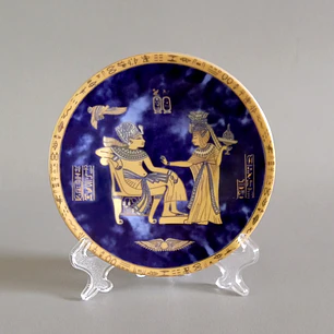 Platito decorativo de porcelana estilo Egipto antiguo