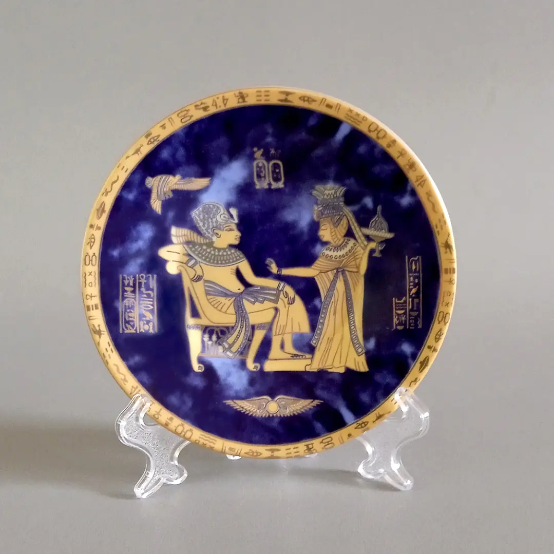Platito decorativo de porcelana estilo Egipto antiguo 1