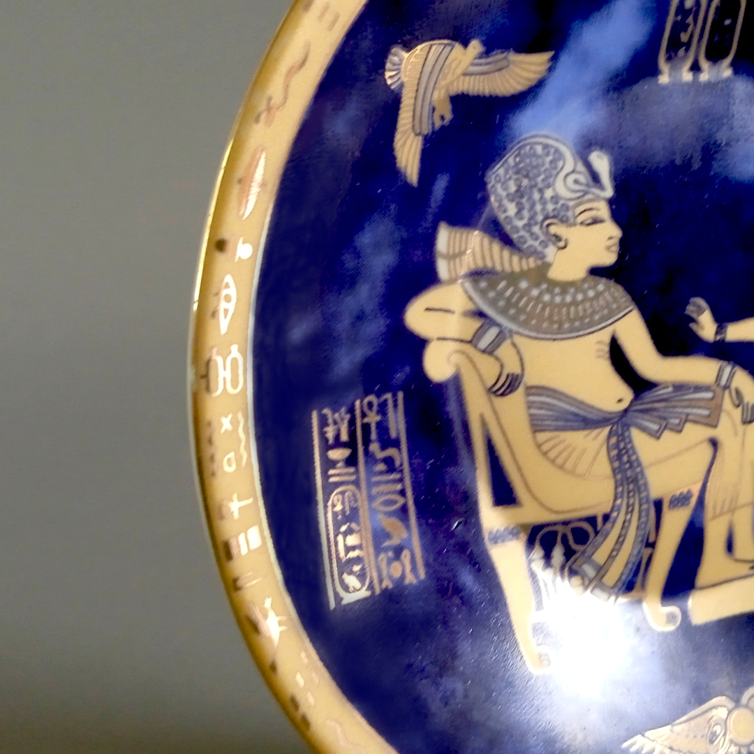 Platito decorativo de porcelana estilo Egipto antiguo 2
