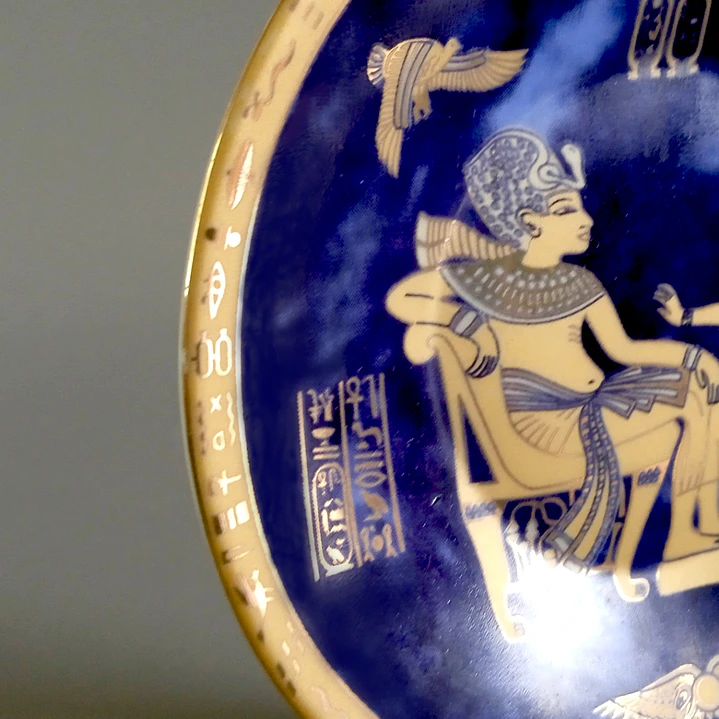 Platito decorativo de porcelana estilo Egipto antiguo 2