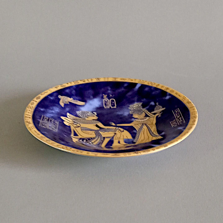 Platito decorativo de porcelana estilo Egipto antiguo 5