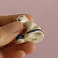 Par de miniaturas de gatitos en porcelana y cerámica enlozada - Miniatura 8