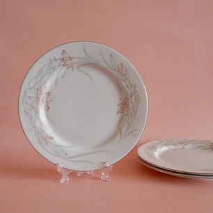 Juego de 3 platos de pan • porcelana china vintage