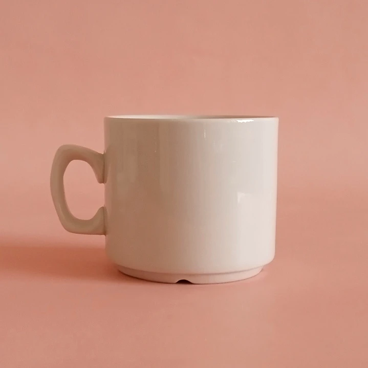 Dúo de café decorativo de porcelana italiana • con detalle 3