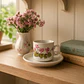 Dúo de café decorativo de porcelana italiana • con detalle - Miniatura 9
