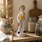 Figura de campesino en porcelana bisque vintage - Miniatura 6