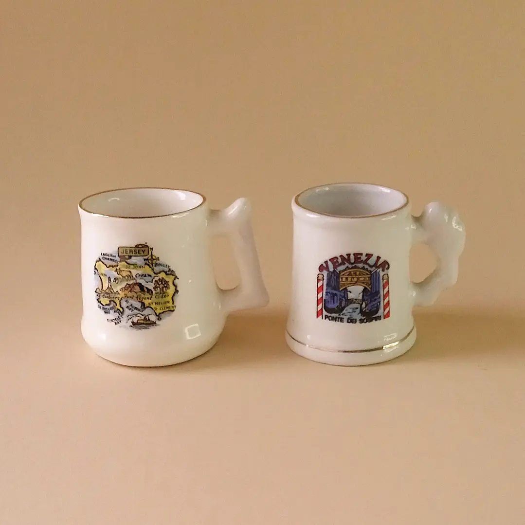Tazones Miniatura de Porcelana – Isla de Jersey y Venecia 1