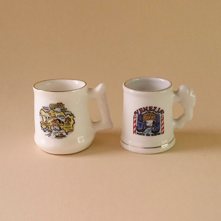 Tazones Miniatura de Porcelana – Isla de Jersey y Venecia 1