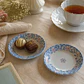 Dos platitos de porcelana vintage floreada - Miniatura 7