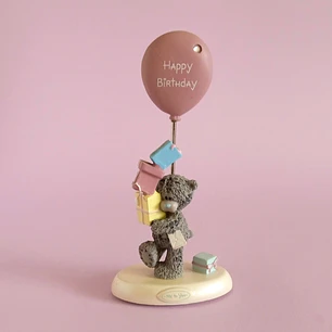 Figurita Me to You de Tatty Teddy “Happy Birthday” • Portafoto