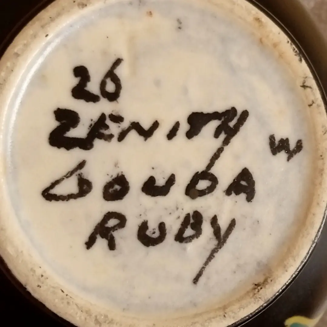 Jarrón vintage Zenith Gouda patrón Ruby • Holanda 4