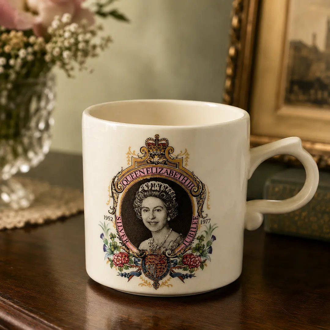 Tazón conmemorativo Jubileo de Plata Reina Isabel II • 1977 8