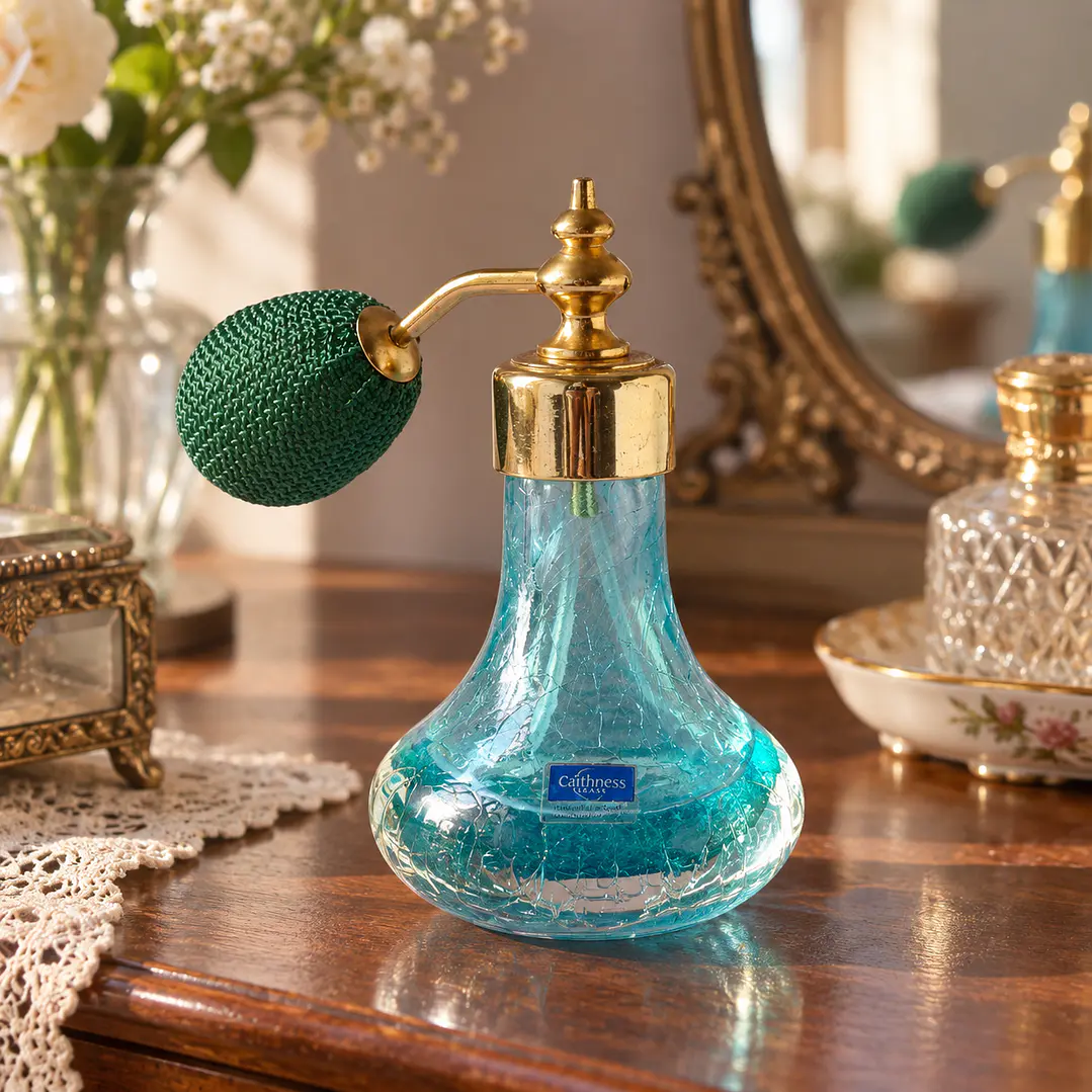 Perfumero Caithness Glass hecho en Escocia 7