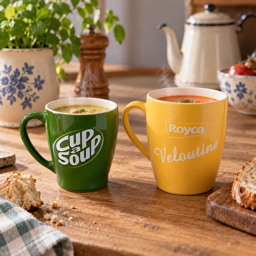 Dos tazones europeos para sopa Cup a Soup y Royco Veloutine 6