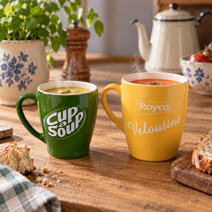 Dos tazones europeos para sopa Cup a Soup y Royco Veloutine 6