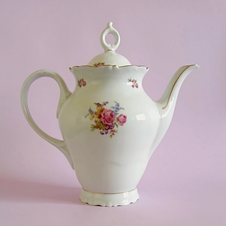 Cafetera de porcelana y tazas para café alemanes • 1960 7