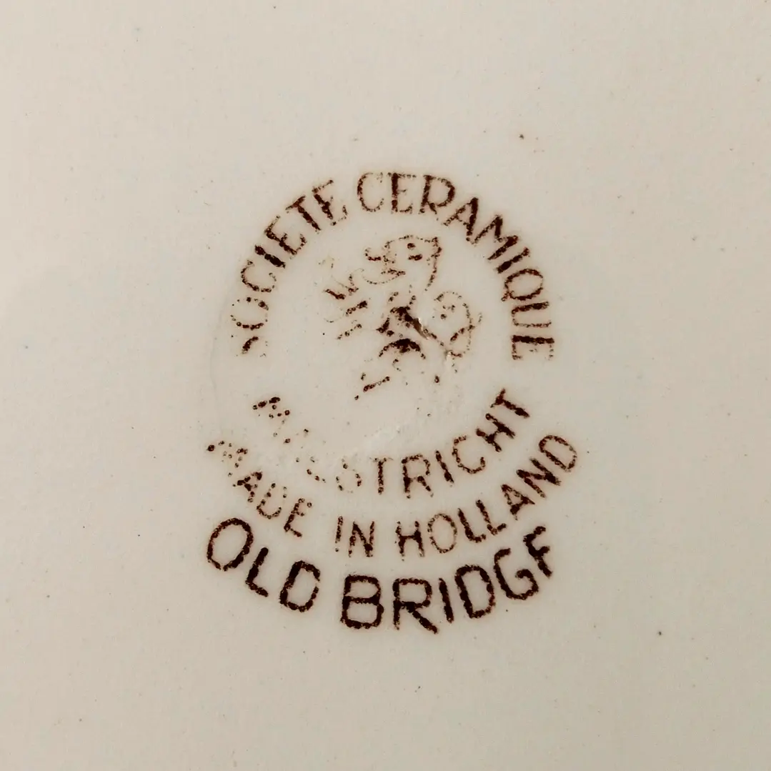 Plato antiguo holandés “Old Bridge” • 1940-1950 4