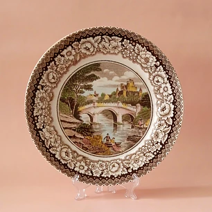 Plato antiguo holandés “Old Bridge” • 1940-1950