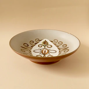 Plato hondo inglés Bourne Denby • 1960 • con detalle