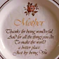 Plato decorativo inglés con poema 