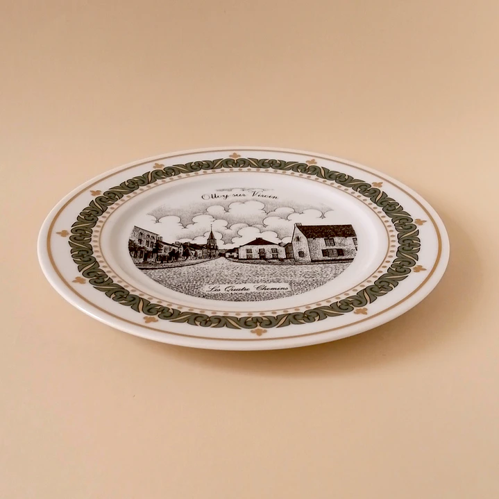 Plato decorativo francés de porcelana • Olloy-sur-Viroin 1994 6