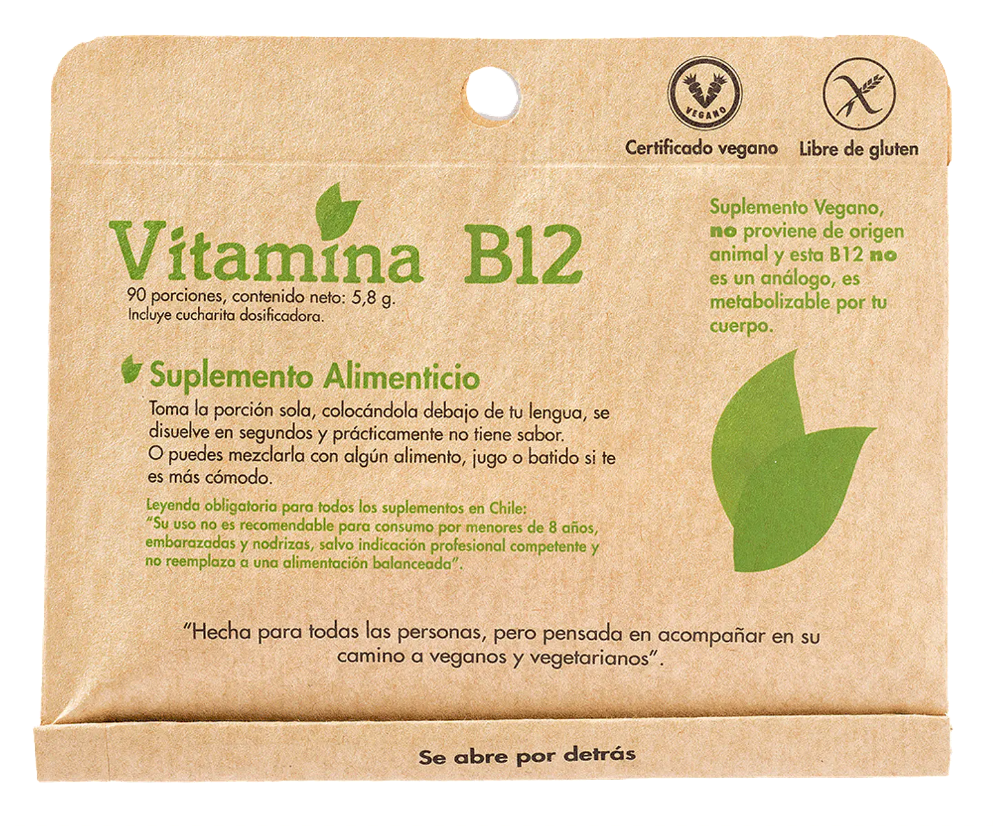 Vitamina B12 Dulzura Natural - 90 porciones de 12 ug 1
