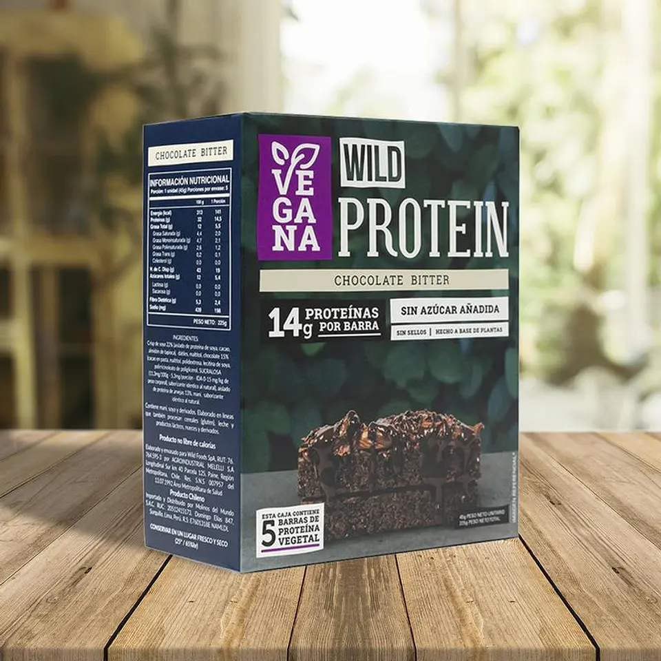 Wild Protein Chocolate Bitter 5 unidades 1