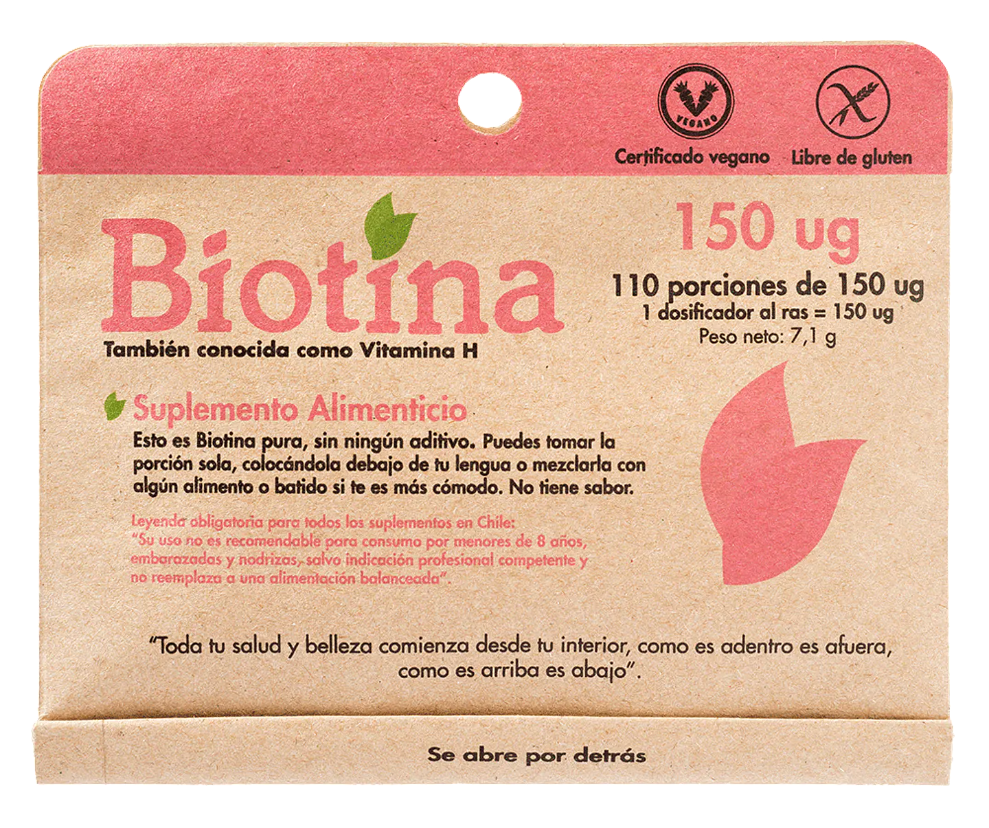 Biotina Dulzura Natural - 110 porciones de 150 ug 1