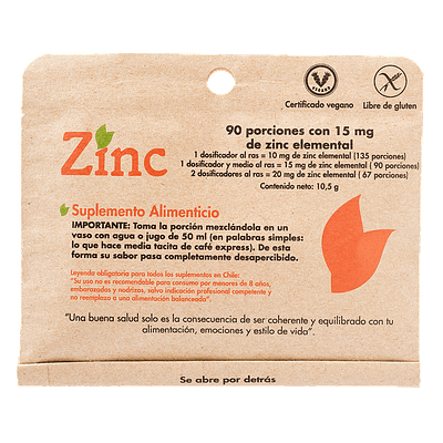 Zinc Dulzura Natural - 90 porciones