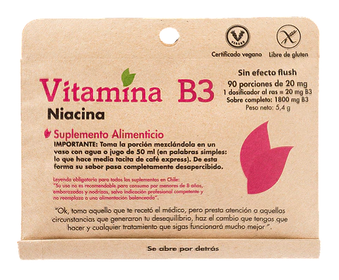 Vitamina B3 Dulzura Natural 90 porciones de 20mg