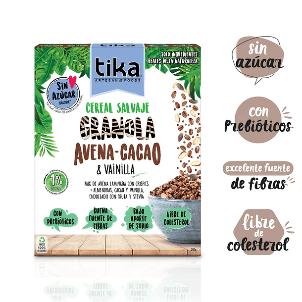 Tika Cereal Salvaje Avena - Cacao y Vainilla 1