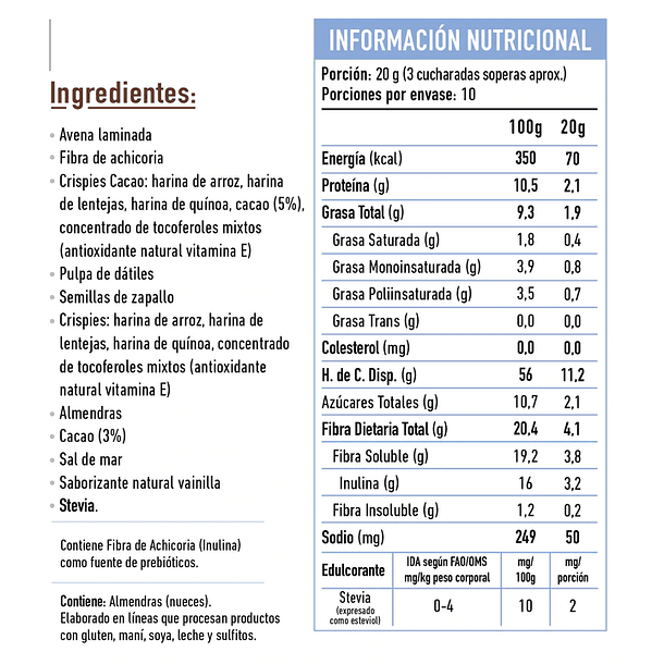 Tika Cereal Salvaje Avena - Cacao y Vainilla 3