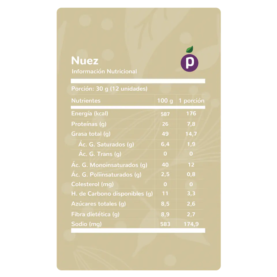 Nuez Mariposa  Piwen 250g 3