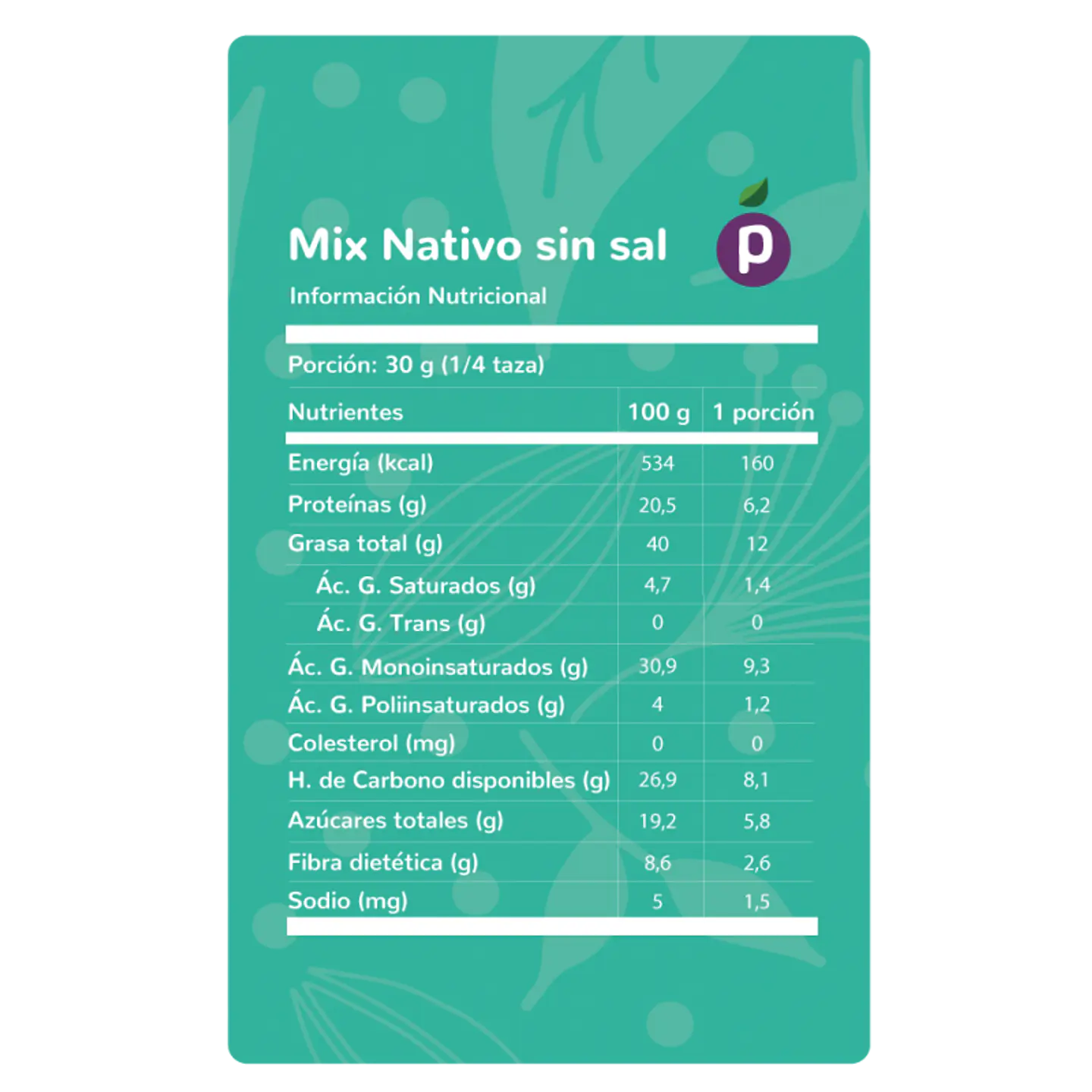 Mix Nativo s/sal 250g Piwen 3