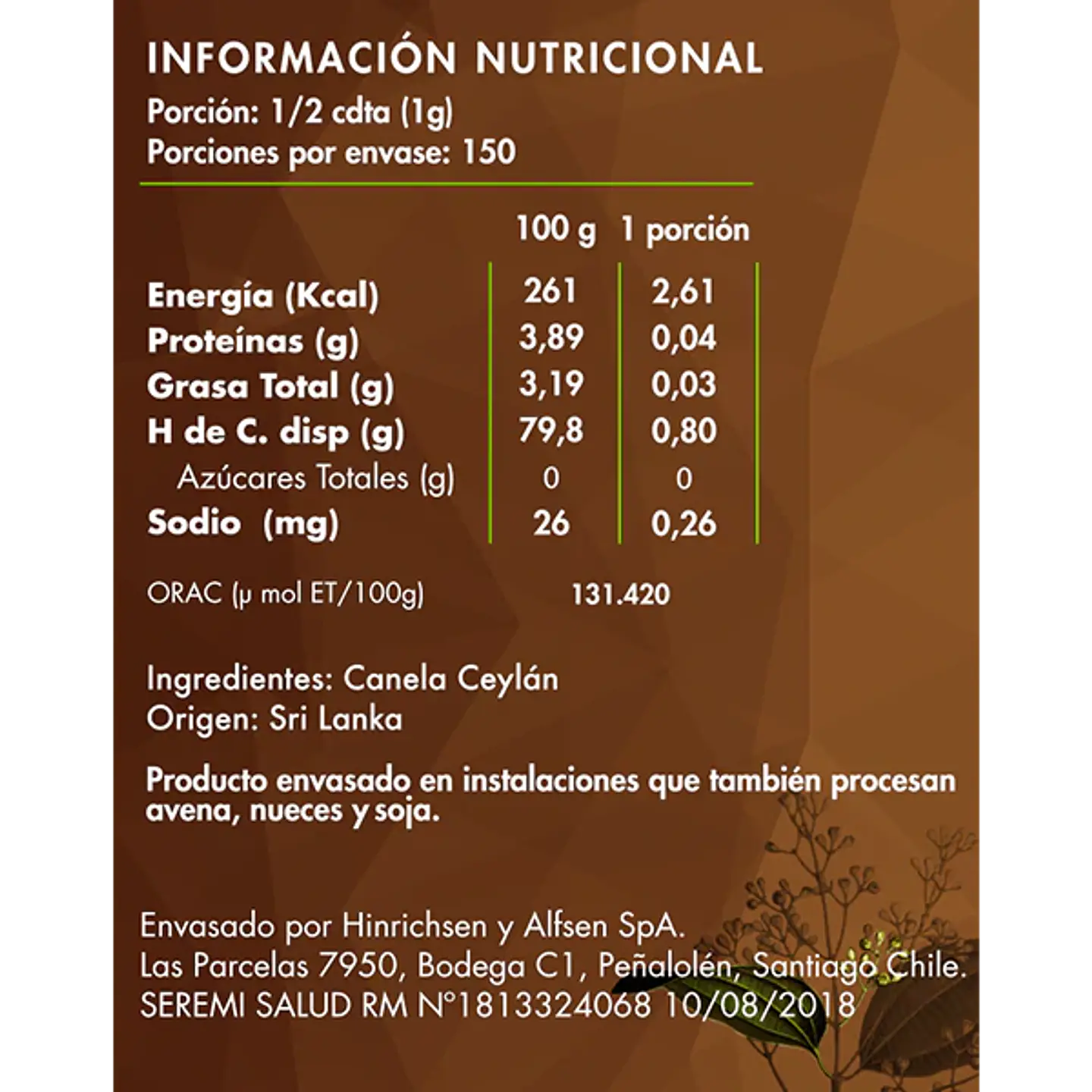 Canela Ceylan 150 grs 2