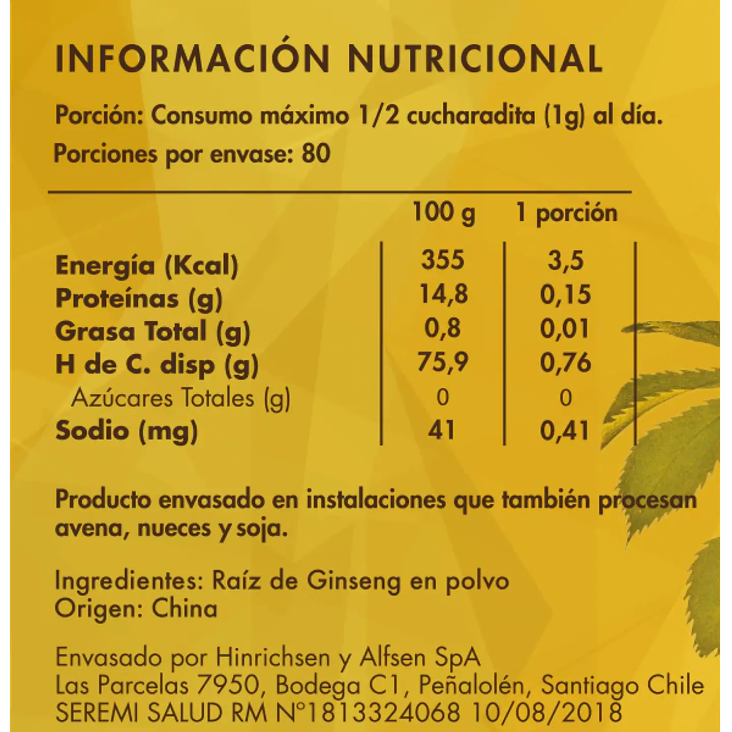 Ginseng Vitality 80 gr 2