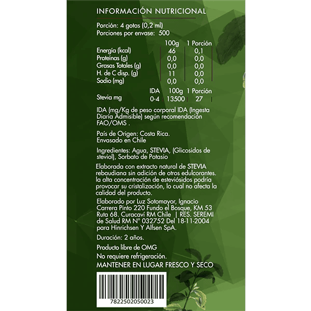 Stevia Líquida 100 ml Brota 2