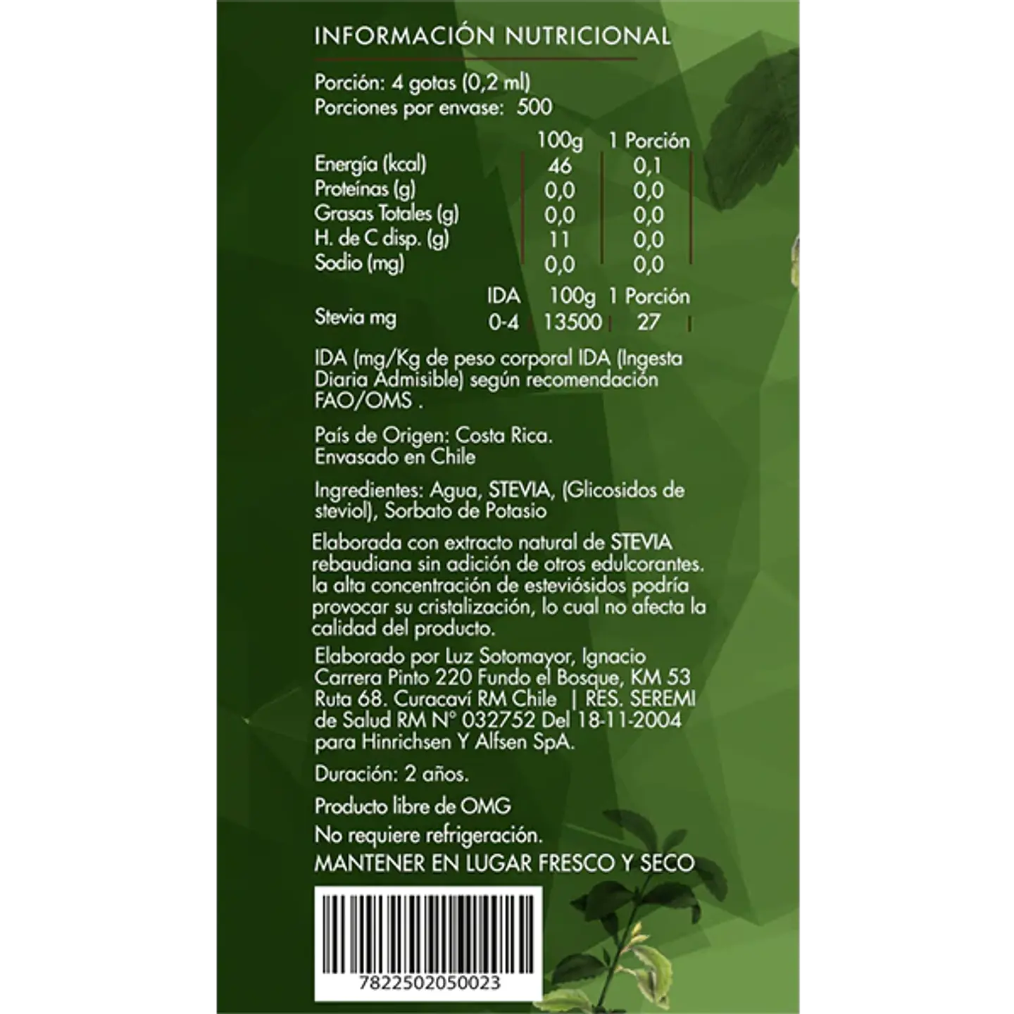 Stevia Líquida 100 ml Brota 2