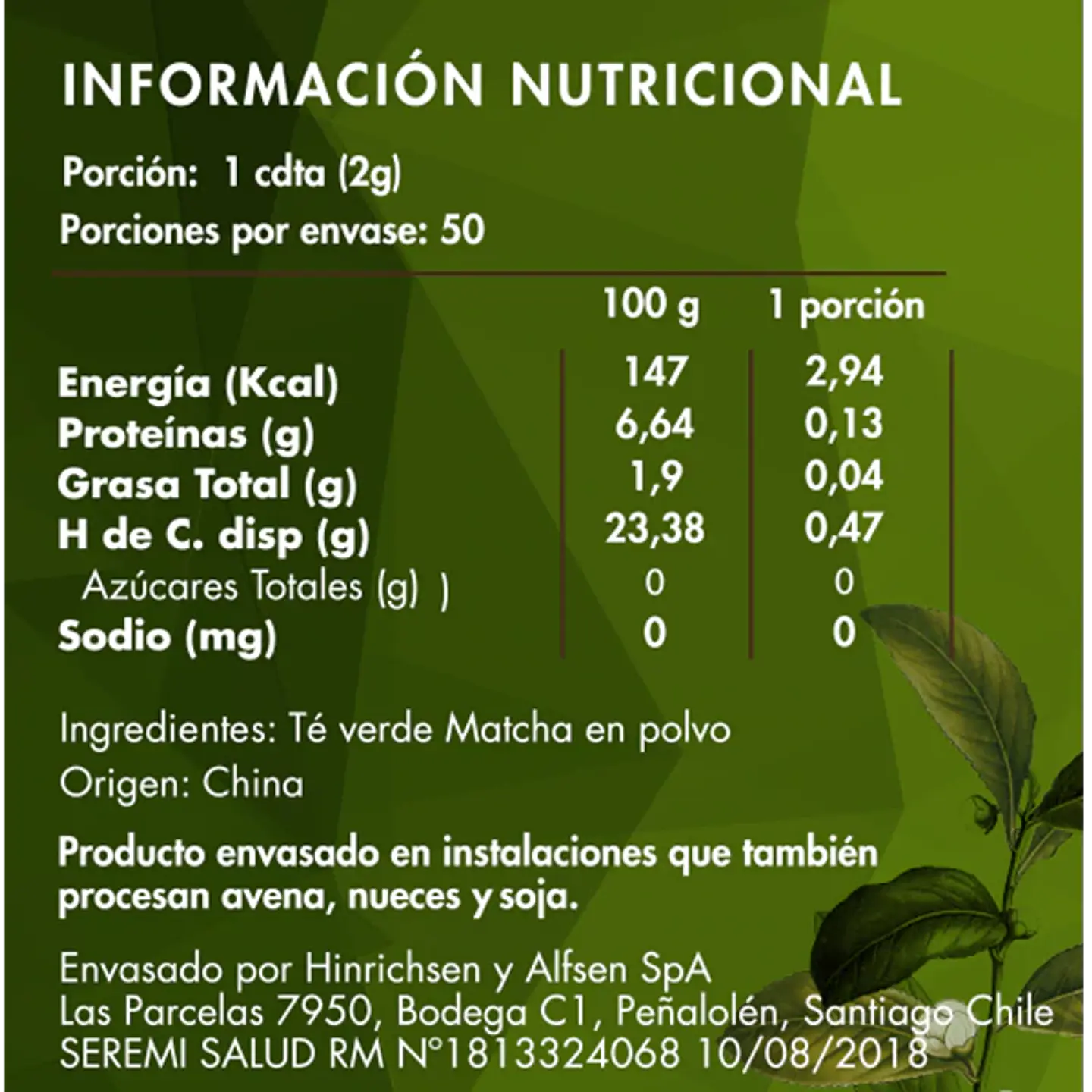 Té Matcha Brota Orgánico 100 gr 2