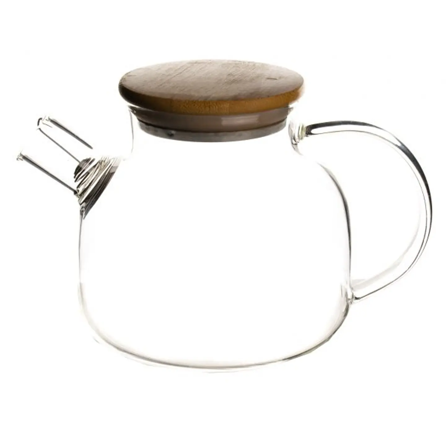 Tetera Vidrio Tapa Bamboo 1 Lt 1