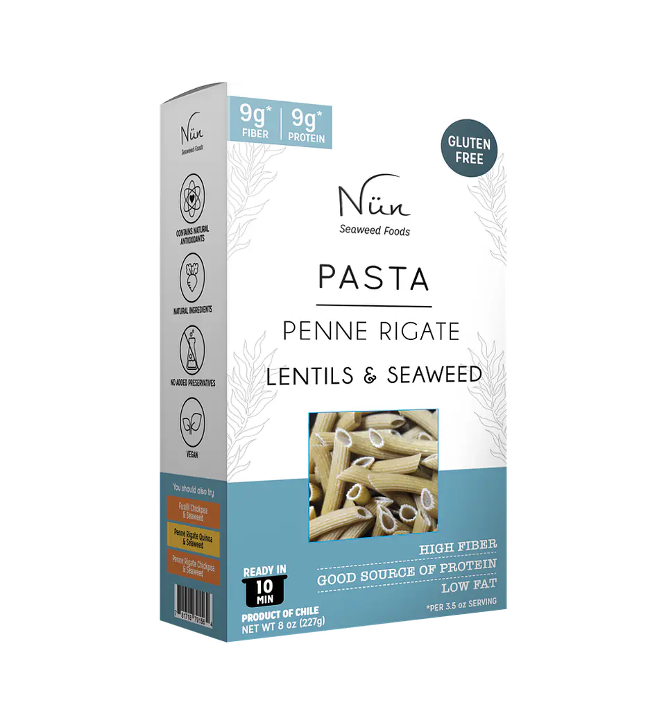 Pasta Penne Rigate Lentejas y Algas Marinas 1